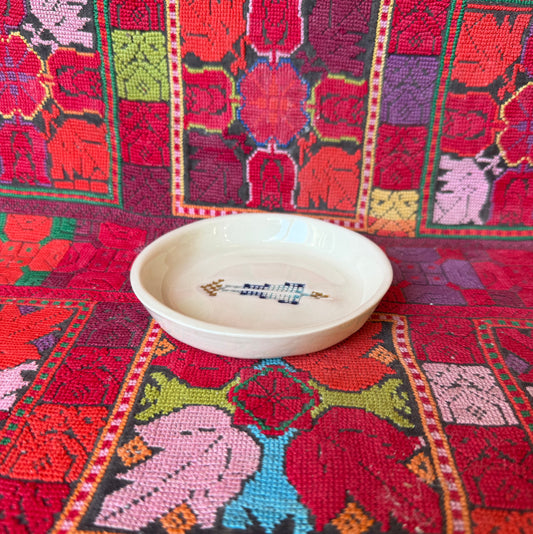 Sarwa / Cypress Tree — Gaza Tiny Plate in Beige Stoneware