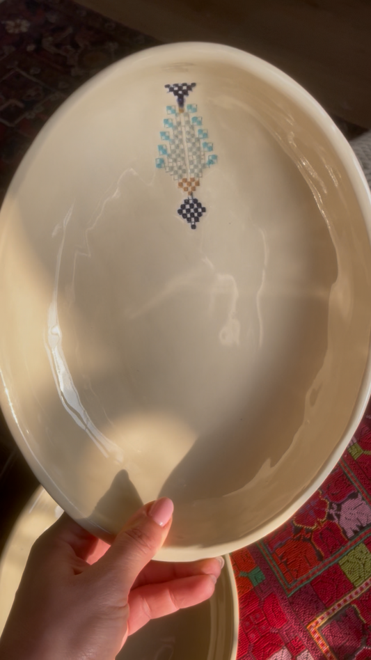 Cypress Tree Large Oval Platter