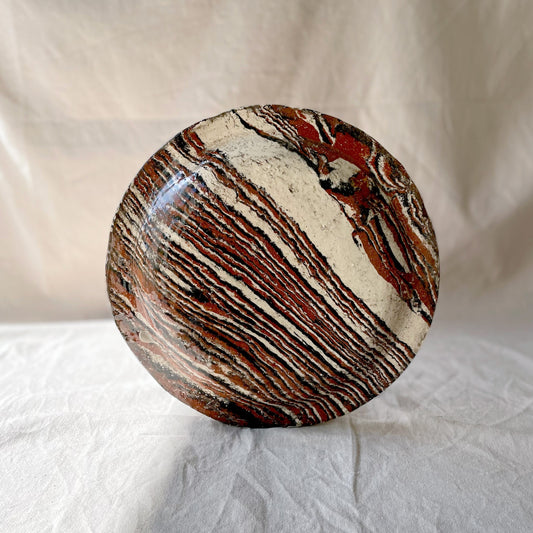 handmade ceramics, marbled plate, back