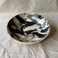 marbled small ceramic bowl, profile angle
