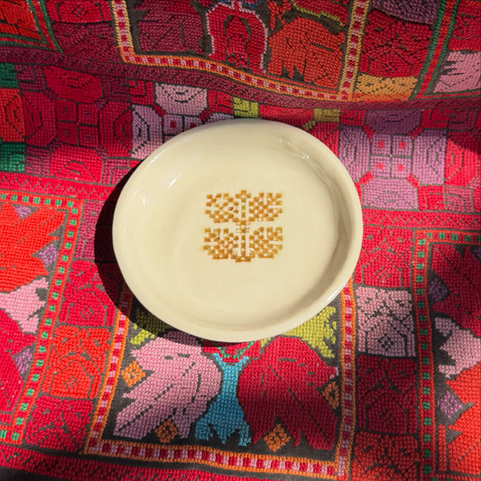 Coffee Bean Jaffa & Gaza Motif -tiny plate (10 cm)