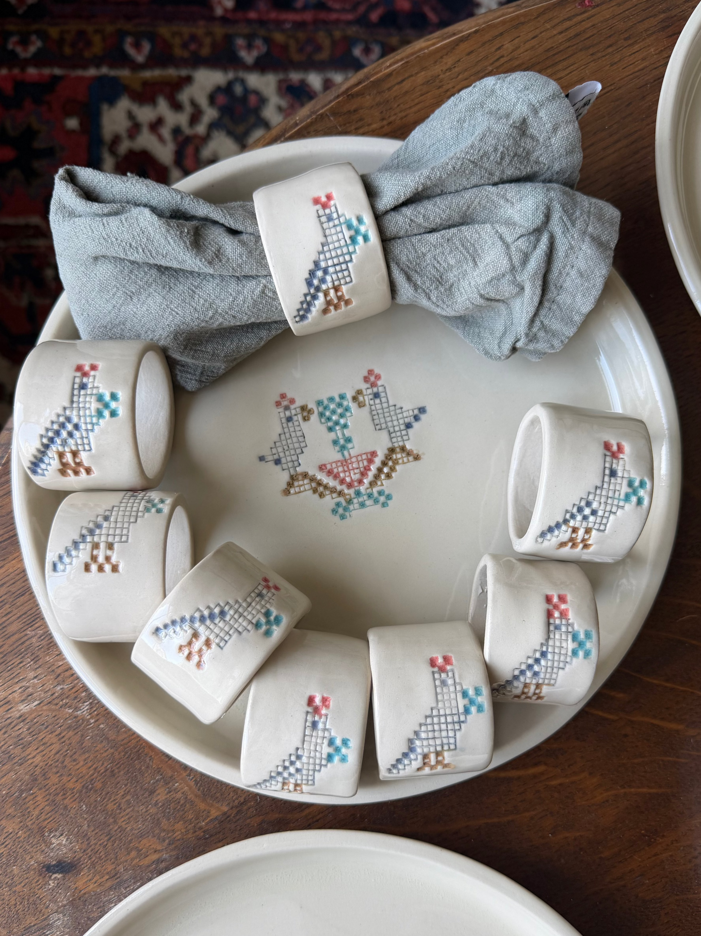 Palestinian Sunbird Napkin Rings (A set of 6)