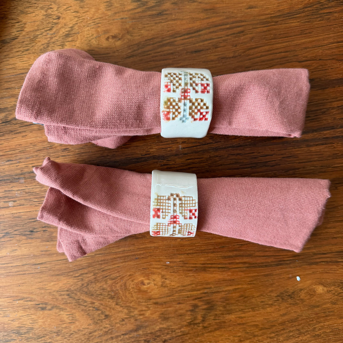 Coffee Bean Napkin Rings Set of 6