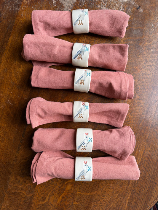 Palestine Sunbird Napkin Rings Set of 6