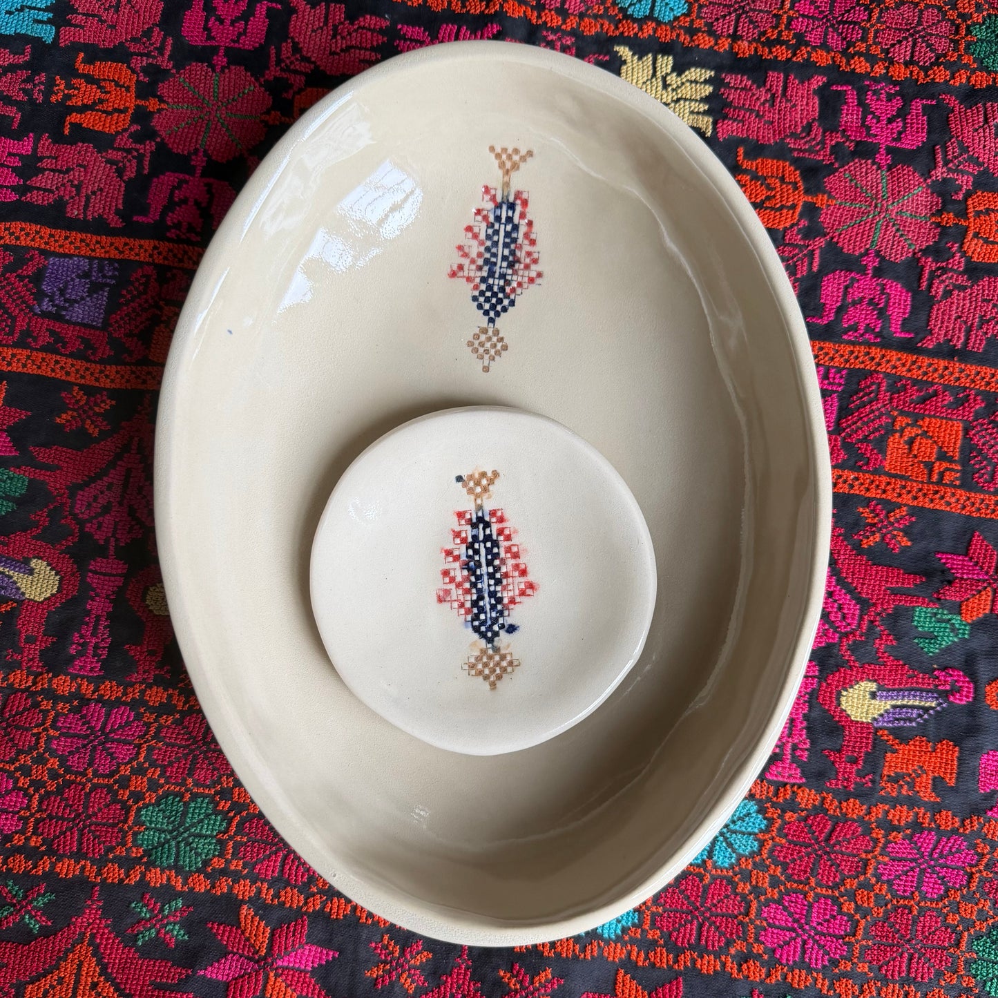Cypress Tree Large Oval Platter