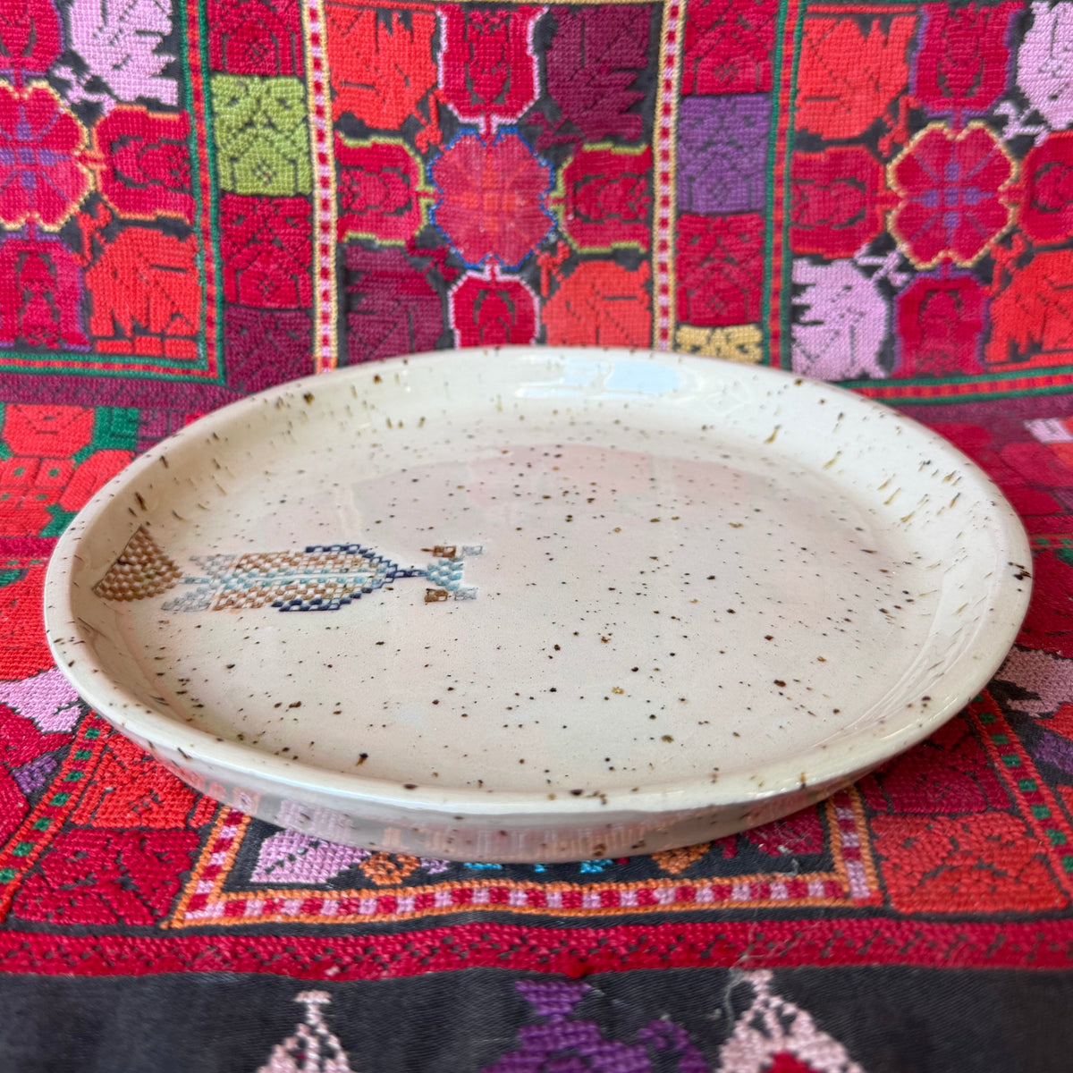 Sarwa / Cypress Tree — Hebron & Gaza Side Plate in Speckled Stoneware