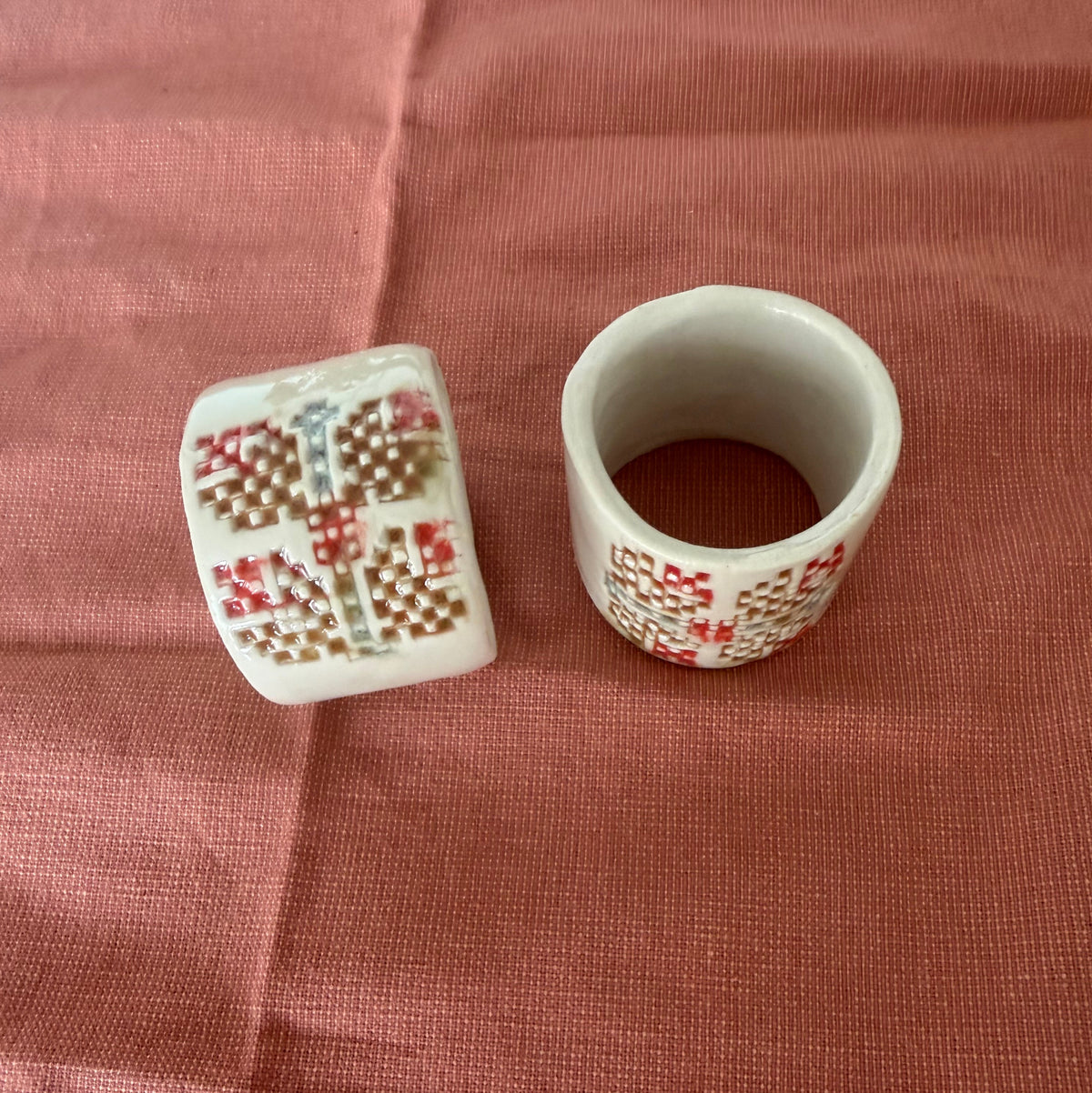 Coffee Bean Napkin Rings Set of 6