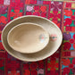 Speckled Hebron Rose Set of 2 nested oval platters (Large + Small)