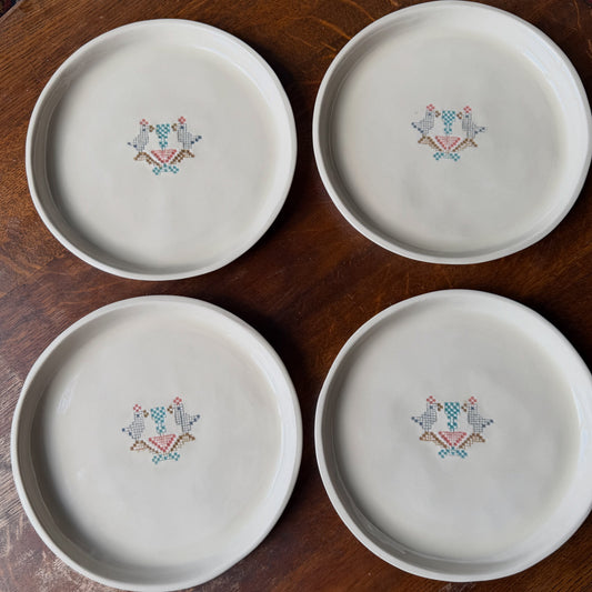PREORDERS: Palestine Lovebirds Set (4 Dinner Plates)